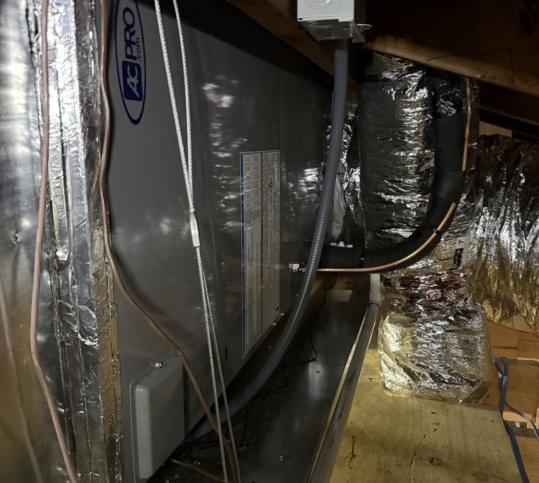 Ductwork and air handler installation